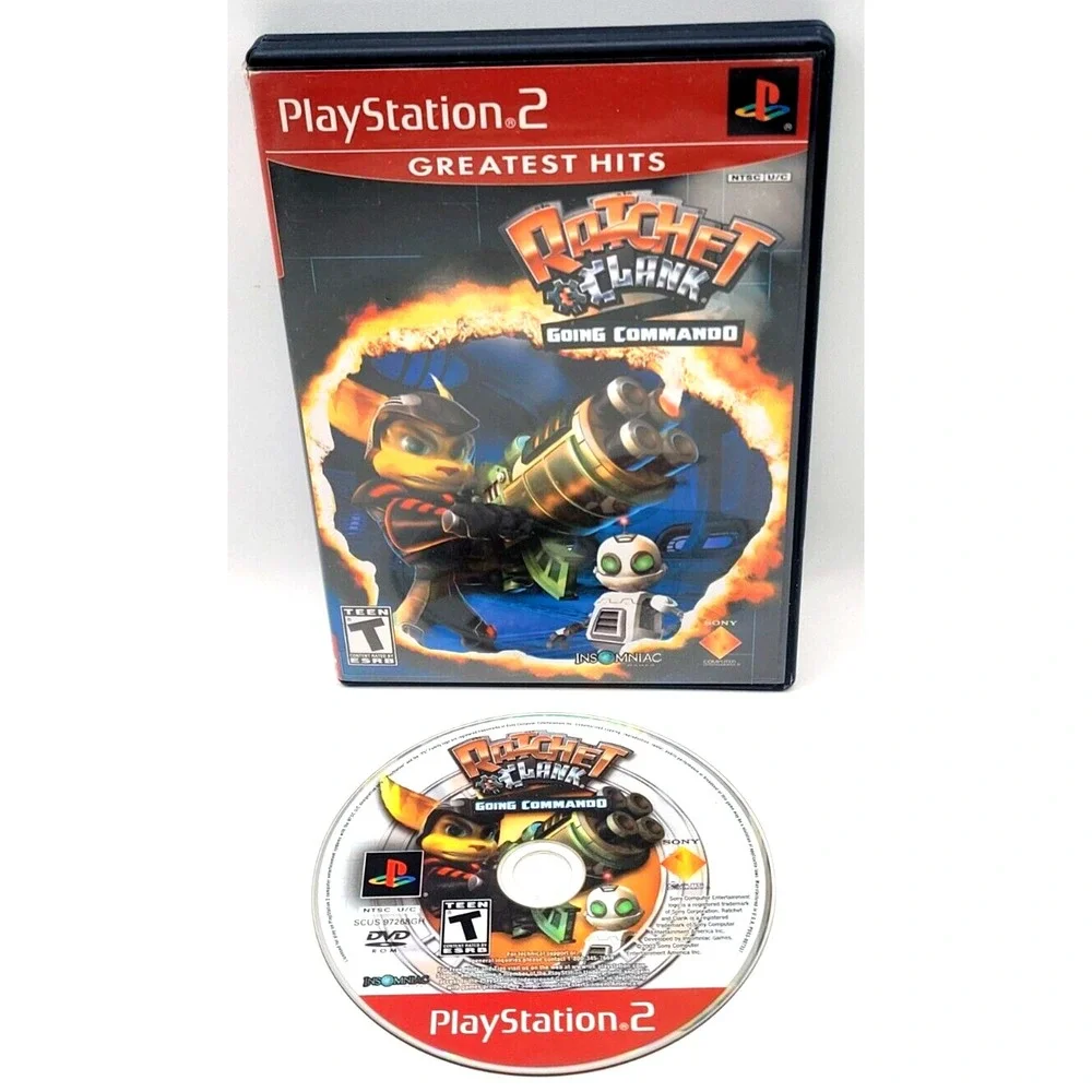 Ratchet &‎ Clank: Going Commando Greatest Hits PlayStation 2, 2003 GAME & CASE